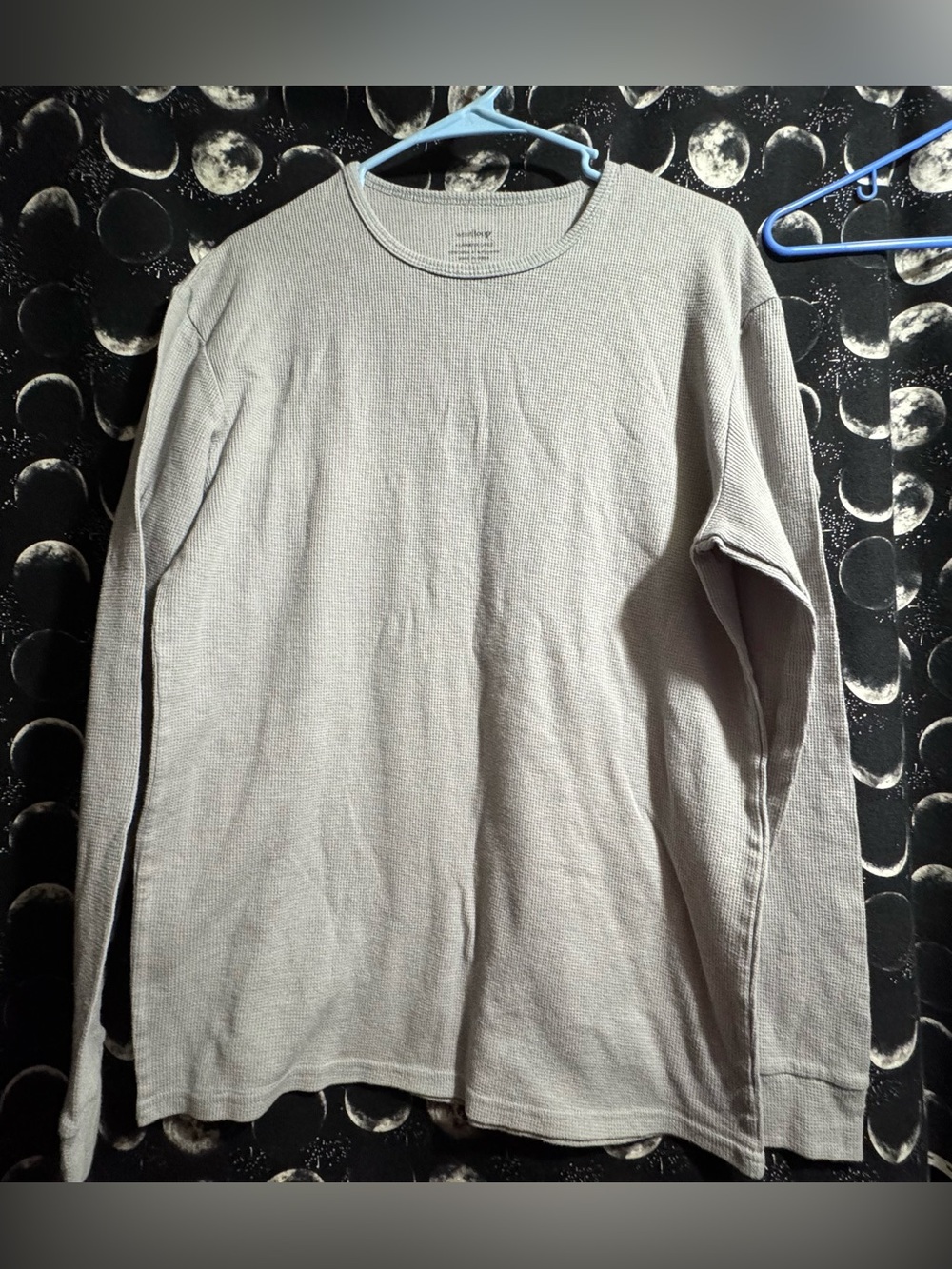 Men's Long-Sleeve Thermal Shirt - Light Gray Size XL-XXL